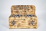 Der Einschneider Hundebar XXL 2x1600mL Erhöhter Futterspender mittlere & größere Hunde mit Spritzschutz/Rückwand 21cm Futterhöhe