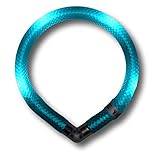LEUCHTIE® Leuchthalsband Mini türkis Größe 32,5 I LED Halsband extra für kleine Hunde I wasserdicht I enorm hell