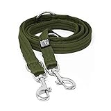 Multifunktions-Freisprech-Führleine (2 m) - Starkes 2 cm Dickes NylonDoppelseitige Hundeleine [3-Fach-Verstellbar] - für kleine mittelgroße Hunde Service Walking Lauftraining