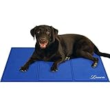 Lauva Haustier Kühlmatte, Pet Dog Cooling Mat Kühlmatte für Hund & Katzen Haustier Eismatte Selbstkühlende Matte Hunde Kühl Hundedecke Kaltgelpad Haustier Matte für Kisten, Hundehütten Betten-L