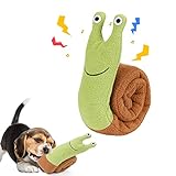 JISON21 Interaktives Hundespielzeug für Welpen und Mittelgroße Hunde, Quietschendes Hundespielzeug zum Stressabbau, Schnupftabak Spielzeug für Puzzle und Futtersuche Instinkt Training (Grüne Schnecke)