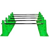 TOOLZ Koordinationsset - 10 Kegel + 5 Stangen - schwarz/grün - Agility Hürden, Steckhürden Set