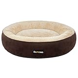 FEANDREA Hundebett, Katzenbett, Donut, Ø 70 cm, braun PGW070K01
