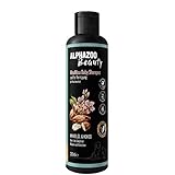 alphazoo WauMiau Baby Hundeshampoo Welpen Hund & Katze 200 ml, Fell-Pflege sensitiv mit Mandelöl & Kokos, sanfte Pflege für Junge Haut, Bio & vegan, pH-neutral, Shampoo gegen Juckreiz Geruch