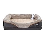 JOYELF Large Memory Foam Hundebett orthopädisches Hundebett & Sofa mit abnehmbarem waschbarem Bezug und Quietschspielzeug als Geschenk