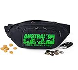 siviwonder Australian Shepherd Aussie Dog Hundesport Gürteltasche Bauchtasche Hund Stickerei Farbe Stickerei neongrün