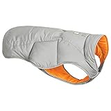 Ruffwear Quinzee Ultra Warm Winter Hundemantel mit Leine Portal & Stuff Sack, Gris, XXS