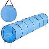 GOODS+GADGETS Hunde Agility Tunnel - Hundetunnel Spieltunnel Agilitytunnel Hundehöhle inkl Heringe und Transporttasche 300 x 50 cm