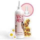 Vicupets I Ohrenreiniger für Hunde, Katzen und Pferde I 250 ml I Ohrenspülung für Haustiere I Ohrreiniger mit Kamille und Hamamelis