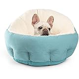 Queta Hundebett Hundesofa Hundekissen Klassischer hoher Rücken Haustierbett 60 * 57 * 27 cm Abnehmbares Maschinenwaschbares Komfortbett Vier Jahreszeiten Universal Hundekörbchen（Blau）