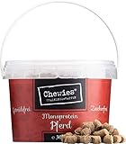 Chewies Trainingshappen Pferd - Monoprotein Snack für Hunde - 300 g - getreidefrei & zuckerfrei - Softe Leckerlies fürs Hundetraining - hypoallergen