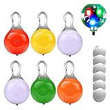 morpilot 6 PCS Sicherheits Clip-On LED Blinklicht für Hunde, Katzen, LED Licht Leuchtanhänger Schlüsselanhänger 3 Blinkmodis, wasserdichte Sicherheit Haustier Lichter (6 Zsätzliche Batterien)