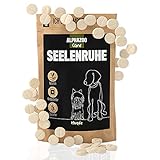 alphazoo seelenruhe 120 Tabletten | Beruhigungsmittel für Hunde mit Hanföl und Baldrian | gegen Stress und Angst | natürliche Entspannung für Hunde mit hoher Akzeptanz