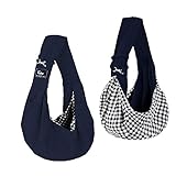 CUBY Haustiere Welpen Kleine Hunde Katze Sling Pet Tragetuch Rucksack | Single Schulter Pet Bag für Reisen | Verstellbare Schultergurte (Blau)