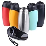 VIVAGLORY Auslaufsichere Hunde-Reise-Wasserflasche, 750 ml tragbare Hunde Trinkflasche mit großem Trog, BPA-frei, Edelstahl