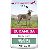 Eukanuba Daily Care Sensitive Joints Hundefutter - Trockenfutter für Hunde mit Gelenkbeschwerden – Spezialfutter geeignet für alle ausgewachsenen Rassen, 12 kg