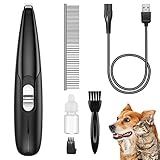 Brifit Tierhaarschneidemaschine, Hundeschermaschine, Schermaschine Hund Katze, Wiederaufladbare Elektrische Tierhaarschneider, Leise Profi Hundetrimmer Kit für Trimming Pfote, Ohren, Augen, Gesicht