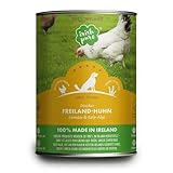 Irish Pure Premium Nassfutter für Hunde (12x390g), Vitamine, Getreidefrei, Sensitiv, mit Superfood Kelp-Alge, Nassfutter für alle Rassen (Huhn)