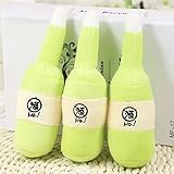 3 PCS-Haustier quietschende Latex-Hundespielzeug Milchflasche Form-Plüsch-Familien-Welpen Interactive Game Ball for mittlere kleine Hunde Huangchuxin (Color : Green)