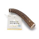 naftie Hirschgeweih Geweihstück ganz | natürlicher Geweih Kausnack | S für kleine Hunde & Welpen | Zahnpflege & Zahnstein | Abwurfstange vom Rothirsch | mineralstoffreich, geruchsarm & langlebig
