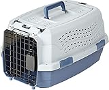 Amazon Basics Transportbox für Haustiere, 2 Türen, 1 Dachöffnung, 48 cm