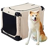 Maelson Soft Kennel faltbare Hundebox -beige - XXL 120 - (120 x 77 x 86 cm)