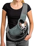 ITODA Tragetuch Klein Hund Tragetasche Welpen Umhängetasche Haustier Transporttasche mit Vestellbarer Schultergurt Hundetragebeutel Mesh Hundetrage Outdoor Katzentrage Kleintiere Hundetragetuch Reise