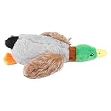 Amosfun Hund Plüschtier Hund Quietschspielzeug Interaktive Ausgestopfte Kauspielzeug Plüsch Quietscher Hundespielzeug Ente Backenzahn Spielzeug Zahnen Reinigungsspielzeug für Weihnachten