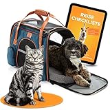 Tierhood ® - Faltbare Tragetasche für Hund & Katze bis 7 kg [Luxusdesign] - inkl. Tragegurt - Hundetragetasche - Katzentragetasche - Haustiertragetasche -Transporttasche - Katzentasche - Hundebox