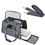 FEANDREA Hundetasche, Transporttasche für Haustiere, dunkelgrau PDC44GY