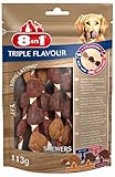 8in1 Triple Flavour Skewers Kaustangen für Hunde - Kausnacks mit extra viel Fleisch, 113g Beutel (ca. 6 Stück)