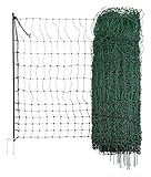 Kerbl Geflügelnetz (50 m, Höhe 106 cm, nicht elektrizierbar, verstärkte Oberlitze, 15 Kunststoffpfähle, Doppelbodenspitze) 292278
