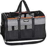 Songwin Hundetasche, Hundebox, faltbar Hundetransportbox Auto Transporttasche für Haustiere,Katzenbox,Grau (Katzentragetasche)