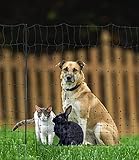 Landkaufhaus Mayer Hundezaun Katzenzaun Hühnerzaun 15m grün 105cm höhe +6 Pfähle Hütezaun Hütenetz Hunde/Katzen-Zaun Einzäunung