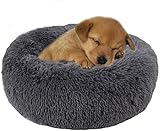 ITODA Haustierbett Donut Hundebett Haustier Bett Flauschig Katzenbett Warm Hundekissen Welpenbett Weich Baumwollbett Hunde Welpen Tierbett Katze Katzenkissen Waschbar Hundedecke Hundeschlafplatz M
