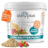 Ida Plus - Hagebuttenpulver 1 kg XXL Packung besonders ergiebig – in Arzneimittelqualität – mit hohem Gehalt an Vitamin C für EIN Starkes Immunsystem – Barf geeignet – Superfood - 100% natürlich