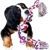 Youngever Hundespielzeug aus Seil für Starke große Hunde, Seil für Aggressive Kauen, große Hunderassen, Indestructible Rope for Large Breed Dog Tug War Teeth Cleaning (105cm 5Knoten)