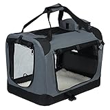 EUGAD Hundebox faltbar M (60x42x42cm) für Französische Bulldogge 0112HT