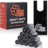 Tuff Pets 50% Stärkere Hundekotbeutel Biologisch Abbaubar mit Henkel - Kompostierbare Kotbeutel für Hunde aus Maisstärke - Extra Dicke Hundetüten mit Griff - 16 Rollen für Kotbeutelspender