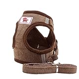 PET SPPTIES Hunde Laufgeschirre, Haustier Hund Weste Verstellbare Hundegeschirr, Soft Air Mesh Weste für Kleine Hunde Katze PS042 (S,Coffee)