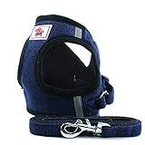 PET SPPTIES Hunde Laufgeschirre, Haustier Hund Weste Verstellbare Hundegeschirr, Soft Air Mesh Weste für Kleine Hunde Katze PS042 (M,Dark Blue)