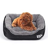 Qiuge Hundebett-Sofa extra großes Haustier Bett Cat & Dogwarm Soft Plüsch Hund Zwinger, rutschfeste Unterseite, Hund Kennel Weiche Hund Sofa, Katzenkissenbett Orthopädische Orthopädische Schlafsack Ma
