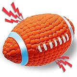 ACE2ACE Hundespielzeug Ball, Hundebälle Mit Quietschendes, Interaktives Wurfspielzeug aus Sicherheit Naturkautschuk, Für Mittlere und große Hundetrainingsbedarf Hundespielzeug Rugby.