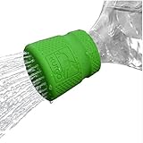 Kurgo Mud Dog Hunde-Reisedusche, Silikon-Duschaufsatz für PET-Flaschen von 473 ml bis 2 l, Spülmaschinenfest, Grün