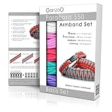 Ganzoo Paracord 550 Armband Set selbst knüpfen, Bastelset, Knüpfset, DIY Bracelet