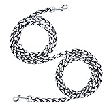 Lovebay Geflochtene Hundeleine, Multifunktion Doppelleine Reflektierend, Flexible Multileine, 4-fach verstellbar Joggingleine, 2.5M lang, Durchmesser 10mm, für 1/2 kleine/mittlere/große Hunde, Nylon