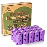 Pro Hund Zertifiziert Biologisch abbaubare Hundekotbeutel - XXL - Hundekotbeutel mit dezentem Lavendelduft
