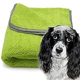 awiwa Hundehandtuch Extra saugfähig aus Microfaser für große und Kleine Hunde (60x90 cm)