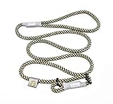 Cesar Millan Leine - Trainingsleine für Hunde - 2in1 Halsband Hund und Leine - Slip Lead - Retrieverleine mit integrierter Halsung - Länge 120cm Durchmesser 1cm Farbe Schwarz/Gelb
