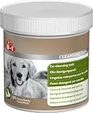 8in1 Ohren-Reinigungspads - speziell für die Ohrenhygiene bei Hunden entwickelte Pads, wiederverschließbare Dose mit 90 Stück